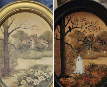 Craftober: Upcycled Art Ghost Painting